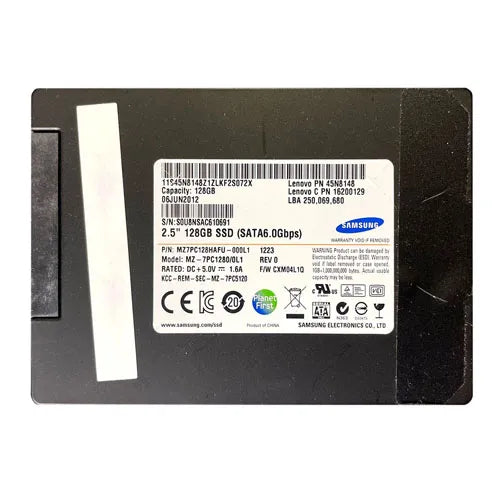 MZ7PC128HAFU-000L1 Samsung PM830 Series 128GB Multi-Level Cell SATA 6Gb/s 2.5-Inch Solid State Drive
