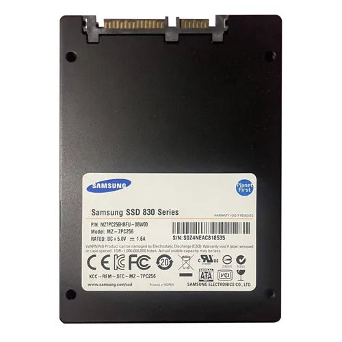 MZ7PC256HBFU Samsung 830 Series 256GB Multi-Level Cell SATA 6Gb/s 2.5-Inch Solid State Drive