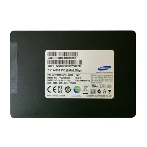 MZ7PD240HAFV-000DA Samsung SM843 PRO Data Center Series 240GB Multi-Level Cell SATA 6Gb/s 2.5-Inch Solid State Drive