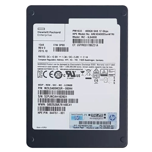 MZILS400HCGR-000H4 Samsung PM1643 400GB Multi-Level-Cell SAS 12Gb/s 2.5-Inch Solid State Drive