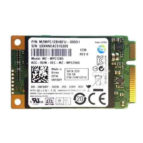 MZMPC128HBFU-000D1 Samsung PM830 Series 128GB Multi-Level Cell SATA 6Gb/s mSATA Solid State Drive