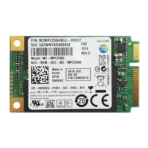 MZMPC256HBGJ-000D7 Samsung PM830 Series 256GB Multi-Level Cell SATA 6Gb/s mSATA Solid State Drive