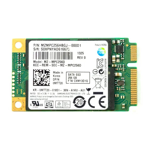 MZMPC256HBGJ Samsung PM830 Series 256GB Multi-Level Cell SATA 6Gb/s mSATA Solid State Drive