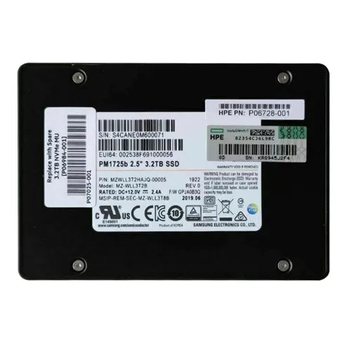 MZWLL3T2HAJQ-00005 Samsung PM1725 3.2TB Triple-Level-Cell PCI Express NVMe 3.0 x4 U.2 Solid State Drive