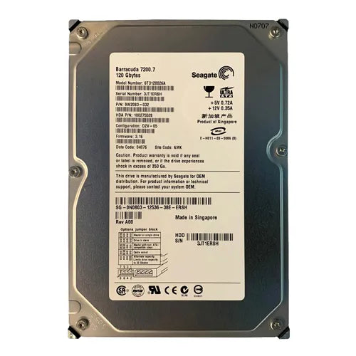 N0803 Dell 120GB 7200RPM ATA-100 8MB Cache 3.5-Inch Hard Drive