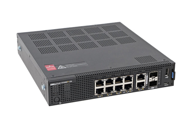 N1108EP-ON - Dell PowerSwitch N1100 N1108EP-ON 8 x Ports PoE+ 10/100/1000Base-T 1U Rack-Mountable Gigabit Ethernet Network Switch