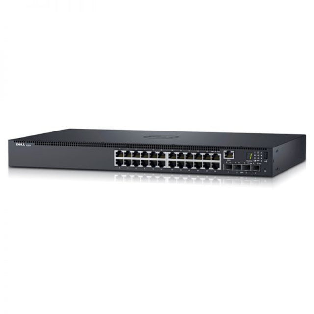 9T7H3 - Dell Force10 N1524 24 x Ports 10/100/1000Base-T + 4 x SFP+ Ports Layer 2 Managed 1U Rack-mountable Gigabit Ethernet Network Switch