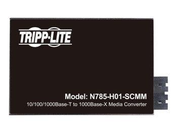 Tripp Lite - N785-H01-SCMM - Media Converter - 1 x Network (RJ-45) - 1 x SC Ports - DuplexSC Port - Multi-mode - Gigabit Ethernet - 10/100/1000Base-T 1000Base-X - Wall Mountable DIN Rail