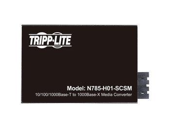 Tripp Lite - N785-H01-SCSM - Media Converter - 1 x Network (RJ-45) - 1 x SC Ports - DuplexSC Port - Single-mode - Gigabit Ethernet - 10/100/1000Base-T 1000Base-X - Wall Mountable DIN Rail