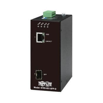 Tripp Lite - N785-H01-SFP - Media Converter - 1 x Network (RJ-45) - Multi-mode Single-mode - Gigabit Ethernet - 10/100/1000Base-T 100/1000Base-X - 1 x Expansion Slots - SFP (mini-GBIC) - 1