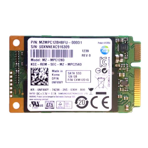 NF8WY Dell 128GB Multi-Level Cell Mini PCI Express mSATA 1.8-Inch Solid State Drive