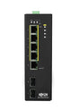 Tripp Lite - NGI-S05C2POE4 - Ethernet Switch - 5 Ports - Manageable - Gigabit Ethernet - 10/100/1000Base-T 100Base-FX 1000Base-X 1000Base-SX/LX - TAA Compliant - 2 Layer Supported - Modular - 2 SFP