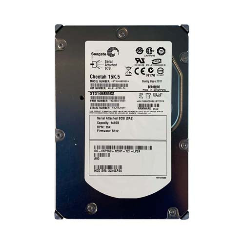 NP658 Dell 146GB 15000RPM SAS 3Gb/s Hot-Swappable 3.5-Inch Hard Drive with Tray for PowerEdge Server & PowerVault Storage Array