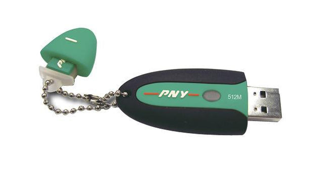 P-FD512H/AT-RF PNY 512MB USB Drive All-Terrain Attache (Green/Black)