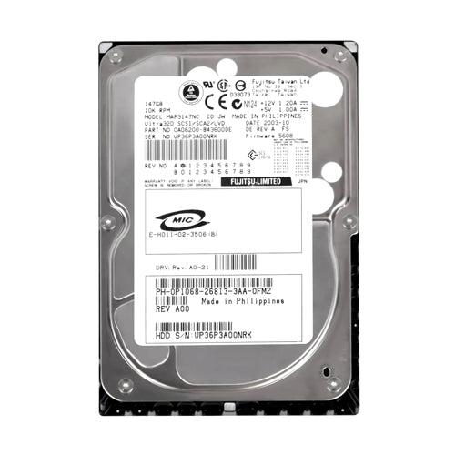 P1068 Dell 146GB 10000RPM Ultra320 SCSI Hot-Pluggable 8MB Cache 3.5-Inch Hard Drive with Tray for PowerEdge Server & PowerVault Storage Array