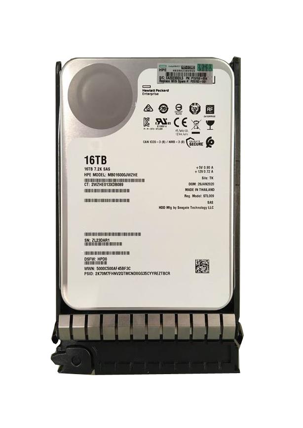P25783-001 HPE 16TB 7200RPM SAS 12Gbps (512e / ISE) 3.5-inch Internal Hard Drive