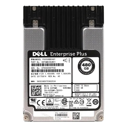 PX05SRB048Y Toshiba PX05SRB Series 480GB Multi-Level Cell SAS 12Gb/s Read Intensive (SIE) 2.5-Inch Enterprise Solid State Drive