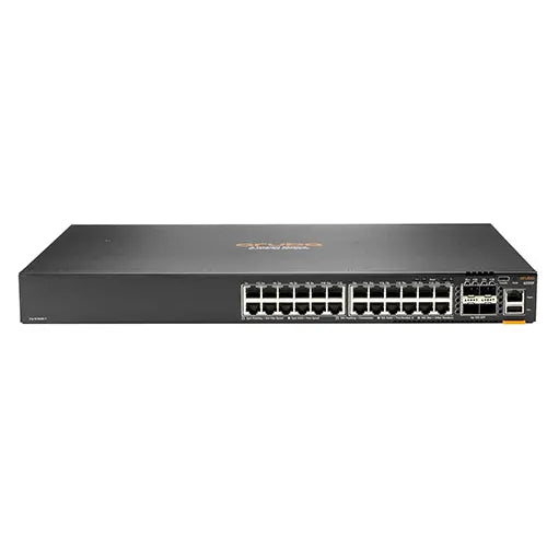 S0M81A HP CX 6200F Series 6200F 24G 4SFP 24 x RJ-45 Ports 10/100/1000Base-T 4 x SFP Ports Layer 3 Managed 1U Rack-mountable Front And Side To Back Stackable Gigabit Ethernet Network Switch