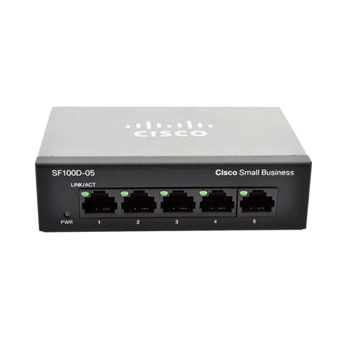 SD205T-JP Cisco Small Business 100 Series SF100D-05 5 x Ports 10/100Base-T Unmanaged Fast Ethernet Network Switch
