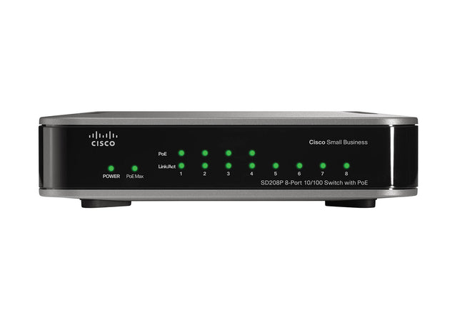 SD208P-RF - Cisco Small Business SD208P 8-Ports PoE FE Switch