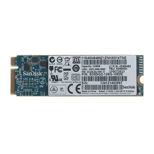 SD5SG2-128G-1052E SanDisk 128GB SATA 6Gb/s Solid State Drive for ThinkPad X1 Carbon