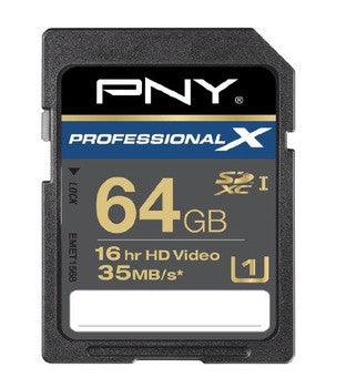 PNY Technology - SD64GBXCU1PRO-EF - Uhs Class 1 233x Sdxc Uhs-I