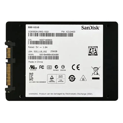 SD6SB2M-256G-1022I SanDisk X210 256GB Multi-Level Cell SATA 6Gb/s 2.5-Inch Solid State Drive