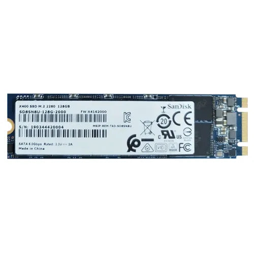 SD8SN8U-128G-2000 SanDisk X400 Series 128GB SATA 6Gb/s M.2 2280 Solid State Drive