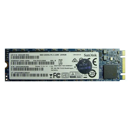 SD8SNAT-256G-1006 SanDisk 256GB Multi-Level Cell SATA 6Gb/s PCI Express NVMe 3.0 x4 M.2 2280 Solid State Drive