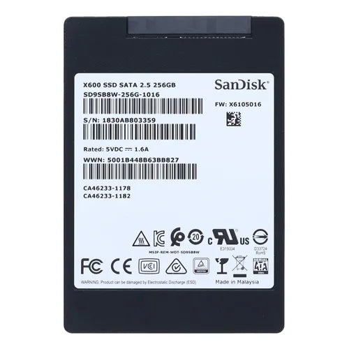 SD9SB8W-256G-1016 SanDisk X600 256GB Triple-Level Cell SATA 6Gb/s 2.5-Inch Solid State Drive