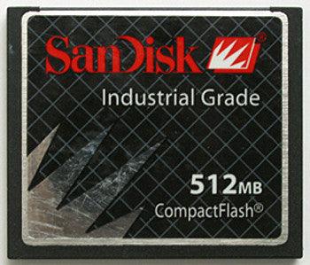 SanDisk - SDCFBI-512-201-80 - 512MB Industrial CompactFlash (CF) Memory Card