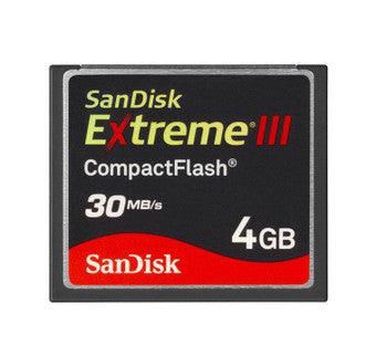 SanDisk - SDCFX3-4096-388 - Extreme III 4GB CompactFlash (CF) Memory Card