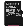 Kingston - SDCS/128GB - Canvas Select 128GB CLass 10 microSDXC 80MB/s Read Speed UHS-I Card