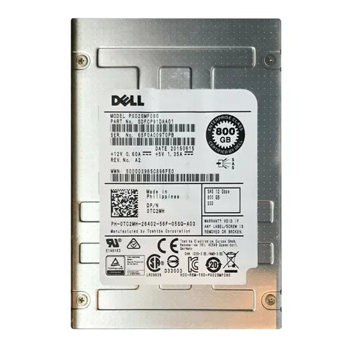 SDFCP91DAA01 Toshiba 800GB Multi-Level Cell SAS 12Gb/s NAND Flash 2.5-Inch Solid State Drive