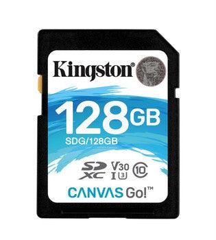 Kingston - SDG/128GB - Canvas Go 128GB Class 10 SDXC U3 V30 Flash Memory Card