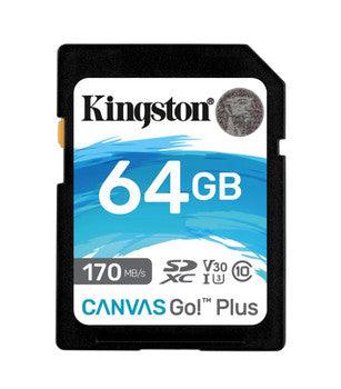Kingston - SDG/64GBCR - 64GB Sdxc Canvas Go 90r/45w Cl10 U3 V30 Canada Retail
