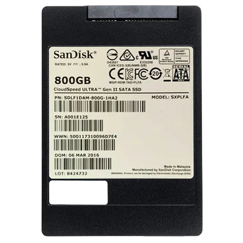 SDLF1DAM-800G-1HA2 SanDisk 800GB Multi-Level Cell SATA 6Gb/s 2.5-Inch Solid State Drive
