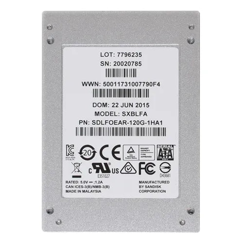 SDLFOEAR-120G-1HA1 SanDisk CloudSpeed Ascend 120GB Multi-Level Cell SATA 6Gb/s 2.5-Inch Solid State Drive