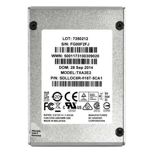 SDLLOC6R-016T-5CA1 SanDisk Optimus Eco 1.6TB Multi-Level Cell SAS 6Gb/s Read Intensive 2.5-Inch Solid State Drive