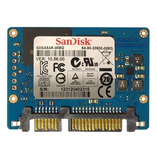 SDSA5AK-008G SanDisk 8GB SATA 3Gb/s Half Slim Solid State Drive