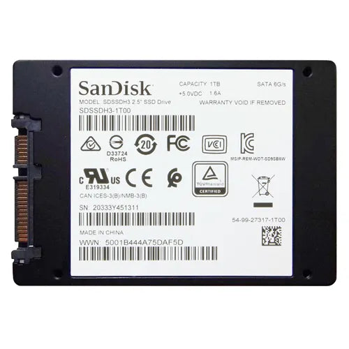 SDSSDH3-1T00-G25 SanDisk Ultra 3D 1TB SATA 6Gb/s 2.5-Inch Solid State Drive