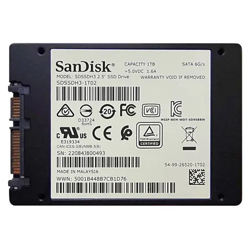 SDSSDH3-1T02-G25 SanDisk Ultra 3D 1TB SATA 6Gb/s 2.5-Inch Solid State Drive