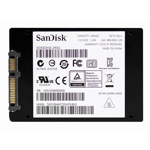 SDSSDHII-240G SanDisk 240GB SATA 6Gb/s 2.5-Inch Solid State Drive