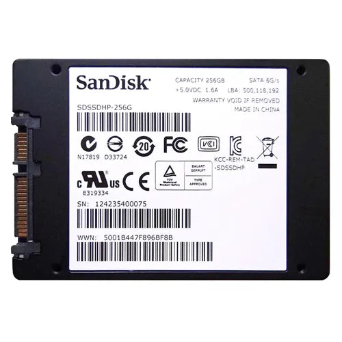 SDSSDHP-256G-G25 SanDisk Ultra Plus 256GB Multi-Level Cell SATA 6Gb/s 2.5-Inch Solid State Drive