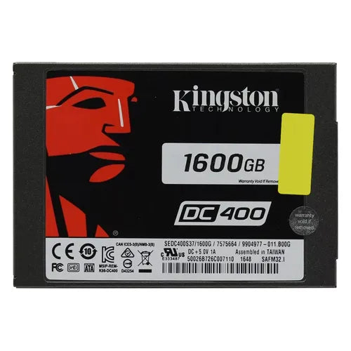 SEDC400S37/1600G Kingston SSDNow DC400 Series 1.6TB SATA 6Gb/s 2.5-Inch Solid State Drive