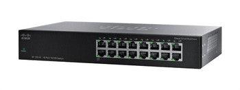Cisco - SF100-16-UK - Unmanaged Rack-Mount Switch - 16 Ports - Fast Ethernet - 10/100Base-TX - 2 Layer Supported - Power Supply -