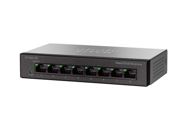 SF100D-08 - Cisco Small Business 100 8-Ports RJ-45 Unmanaged Switch