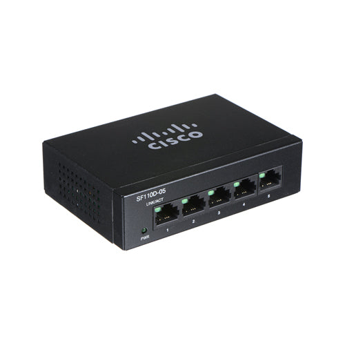 SF110D-05-UK Cisco Small Business 110 Series SF110D-05 5 x Ports 10/100Base-T Unmanaged Fast Ethernet Network Switch