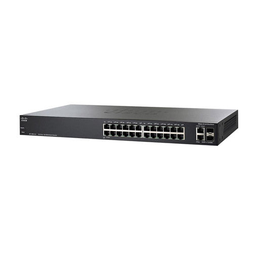 SF200E-24-UK Cisco Small Business 200E Series SF200E-24 24 x Ports 10/100Base-T + 2 x Ports Combo SFP (mini-GBIC) Layer 2 Managed Fast Ethernet Network Switch