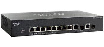 Cisco - SF302-08MP - 8-Ports Fast Ethernet + 2-Port Gigabit Ethernet Switch